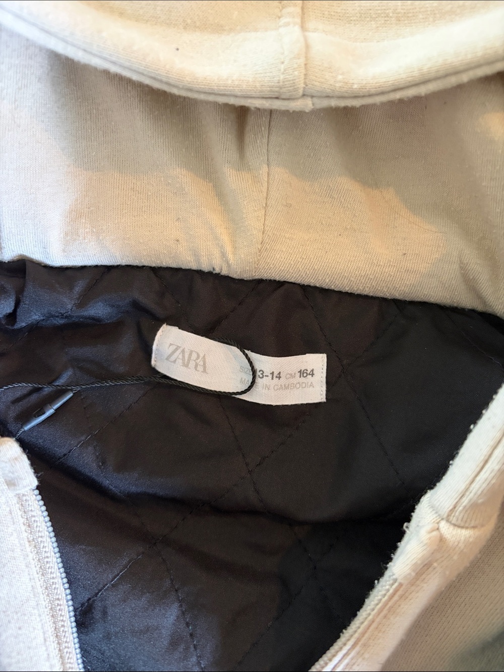 Zara Black, Brown & Cream Plaid Hooded Shirt Jacket - Picture 2 of 3